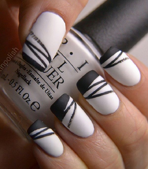 55 Stripes Nail Art Ideas | Cuded | Striped nails, Nail art .