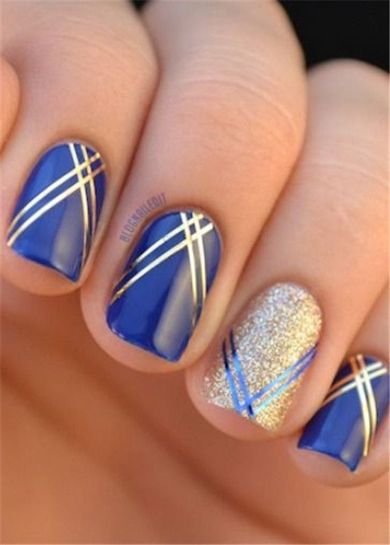 cool 30 Striped Nail Art Designs to Copy Now by http://www .