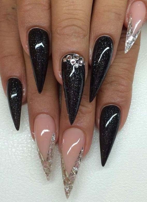 Stunning Stiletto Nail Arts Designs for Girls to Wear in 2019 .