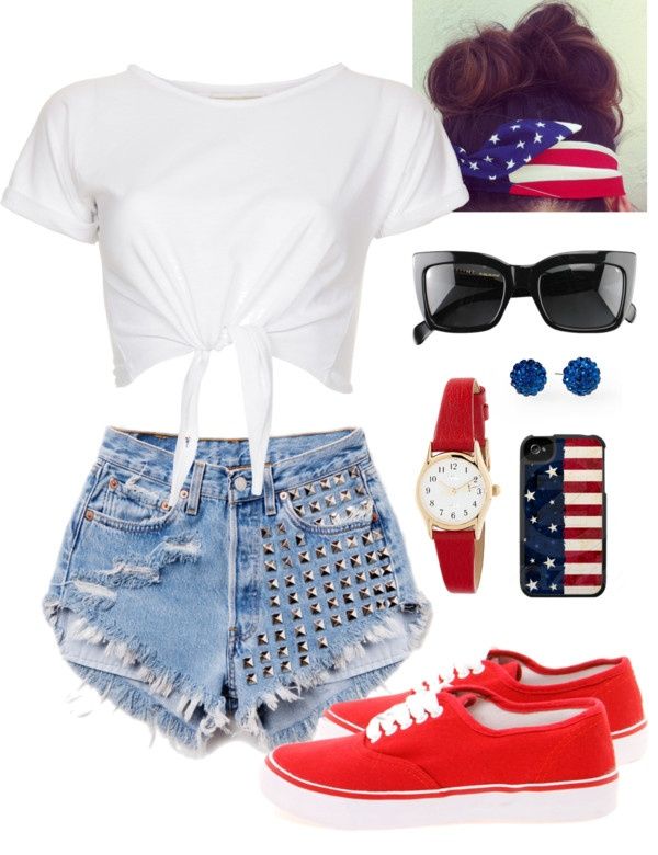 Fourth of July outfit idea ❤" by sarahnaomixo on Polyvore .