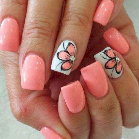 Pin by Kristi Robinson on Nails in 2020 | Cute summer nail designs .