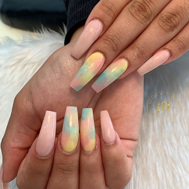 New] The 10 Best Nail Ideas Today (with Pictures) - Pastel tie dye .