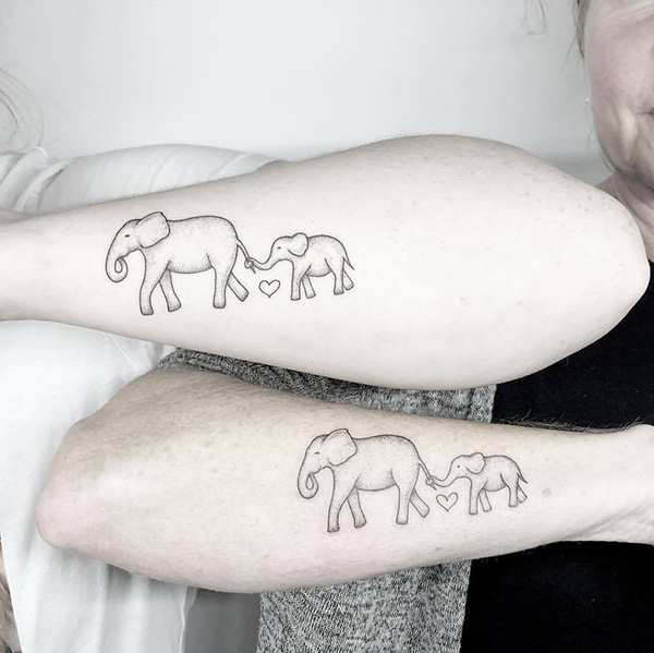 Cute Mother Daughter Tattoos
