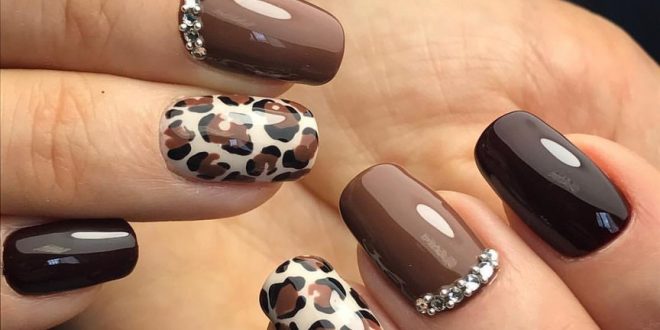 Black and gold leopard nail design - wide 4