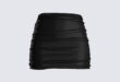 Narda Black Satin Mini Skirt - 3X