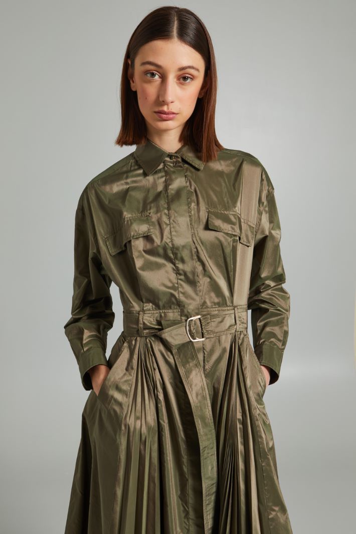 Embrace Effortless Elegance with the Olive Green Midi Dress from Intrend