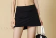 Lasaky - Yoga Skirt with Anti-Slip Design, Pocket, Tennis Skirt Sports Fitness Short Skirt - black, XL