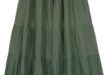 Sage Beauty Extra Long Cotton Tiered Skirt