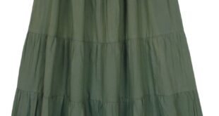 Sage Beauty Extra Long Cotton Tiered Skirt