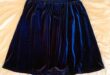 American Apparel Blue Velvet Skater Skirt