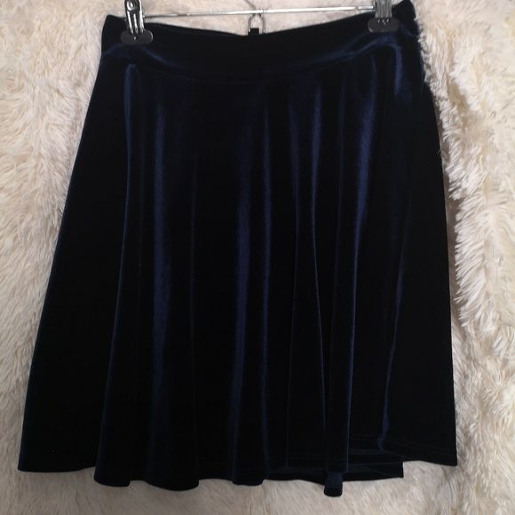 Blue Velvet Skirt