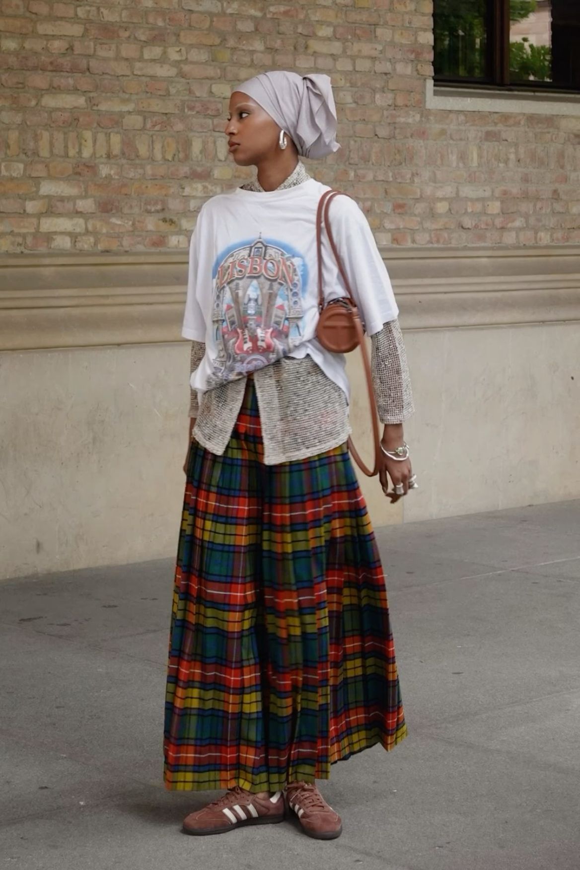 Maxi skirt layering