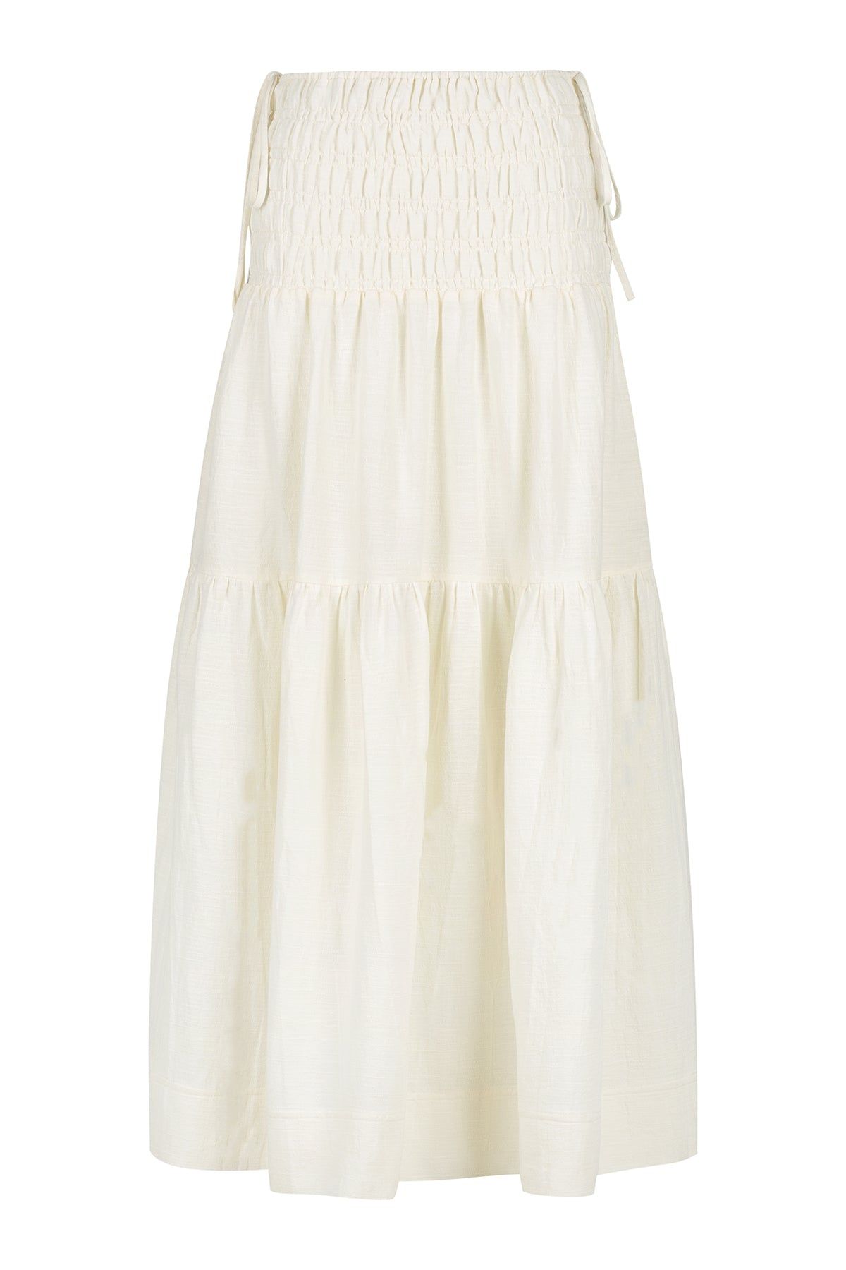 Timeless Elegance: The Brigitte Shirred Maxi Skirt in Tofu