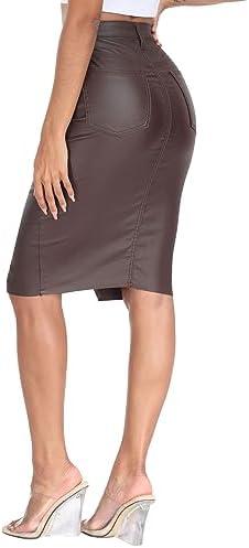 Our Take on the Faux Leather Midi Pencil Skirt: Chic & Sleek!