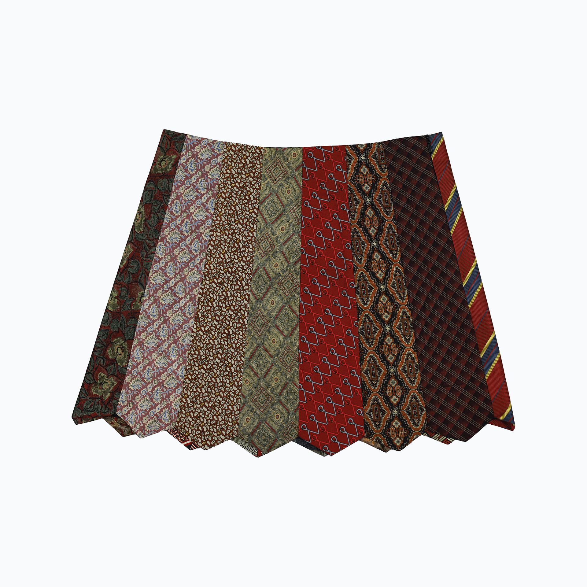 Neck Tie Skirt Red