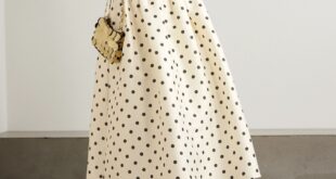 Self-Portrait - Polka-dot Taffeta Midi Dress - Cream - UK 14