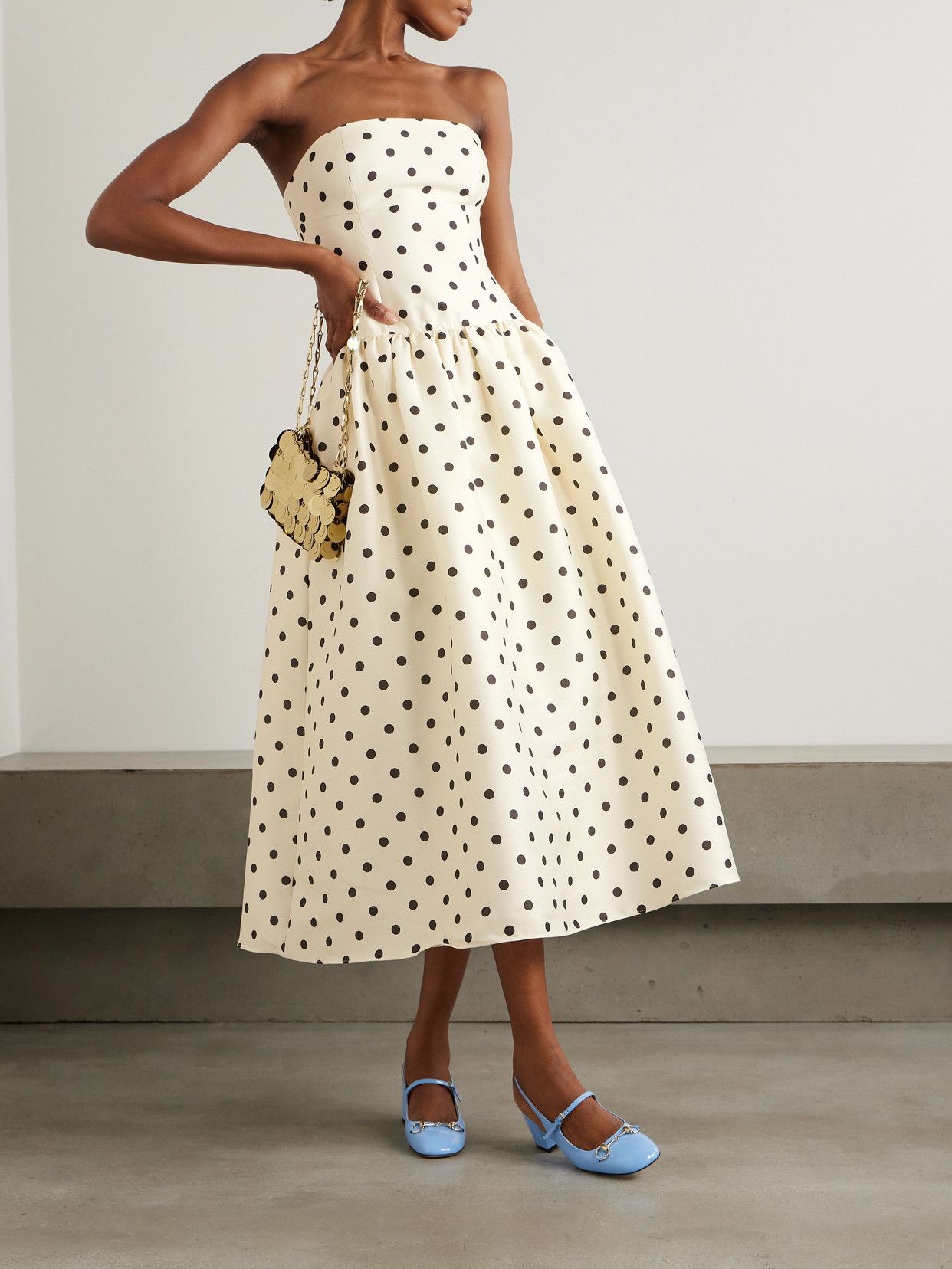 The Polka Dot Taffeta Midi Dress by Self-Portrait: A Stylish Statement from Net-A-Porter