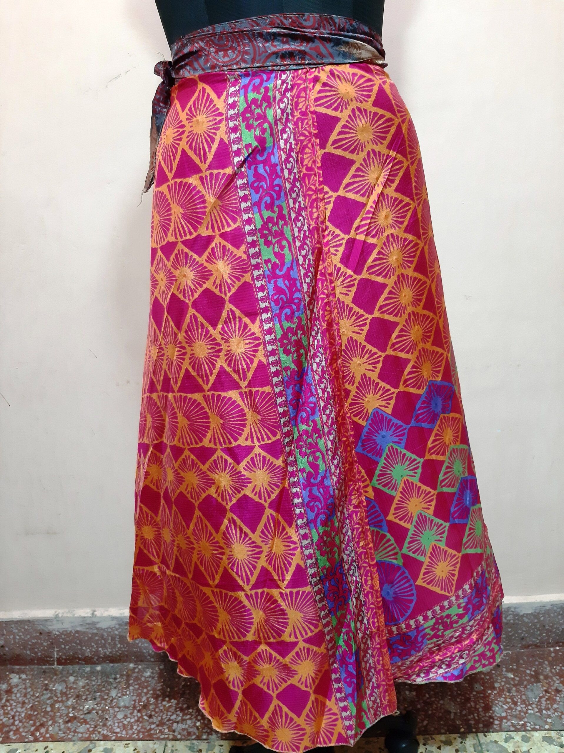 3 layer skirt pattern indian