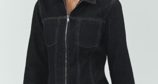 Fitted zipper denim jacket - Woman | MANGO United Kingdom