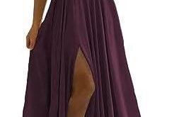 Elegant Off-Shoulder Satin Prom Dress with Pockets