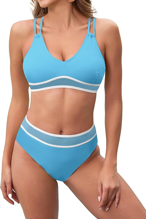 Explore trendy two-piece women’s bikinis for beach fun!