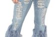 Trendy High-Waisted Wide Leg Denim Pants for Women