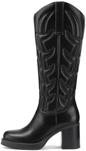 Versatile women's ‍cowboy boots: perfect ⁤with skirts or pants!