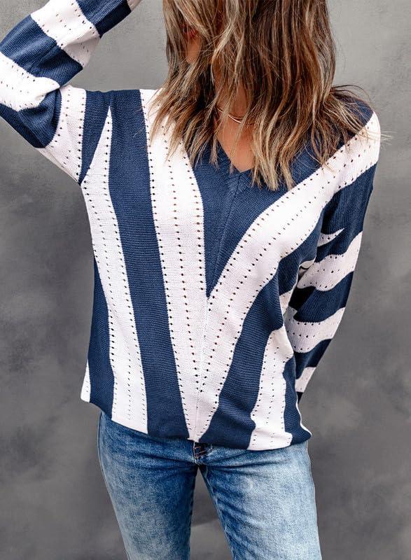 Cozy Up with Dokotoo's Color Block Striped Sweater Style