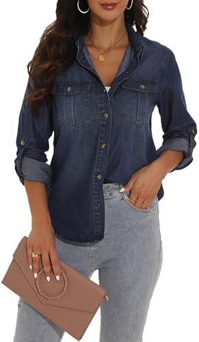 Elevate Our Everyday Style:⁢ A Review of GUANYY's Denim Shirt