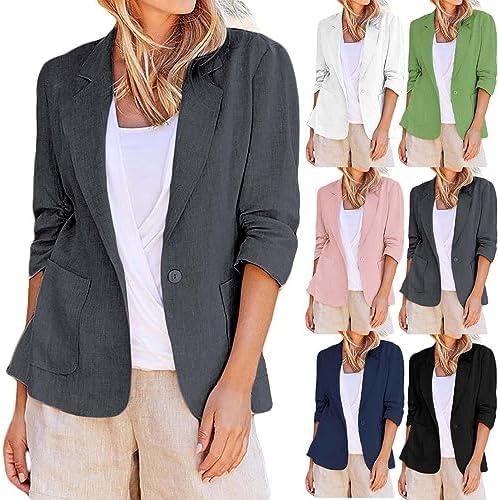 Stylish Women's‍ 3/4 Sleeve Tees & Blazers for Any Occasion