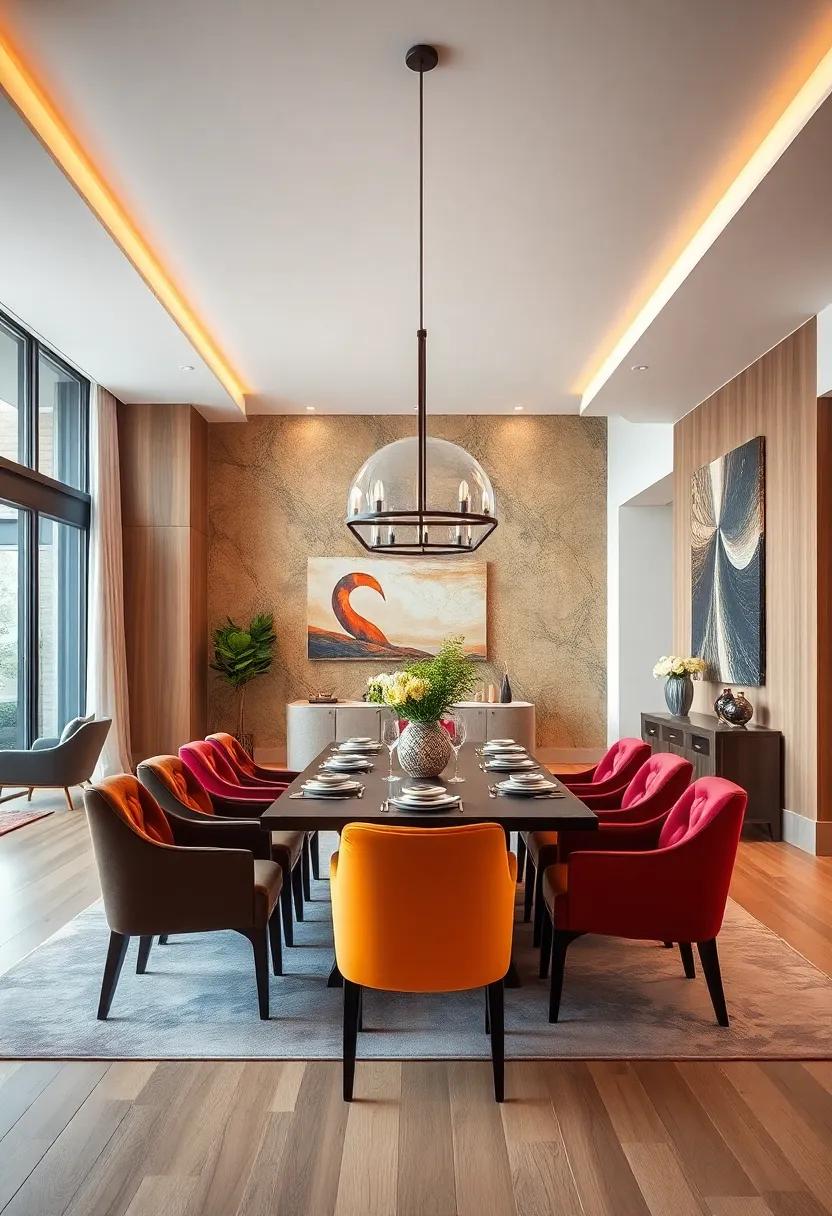 Artistic Wall⁢ Treatments: Consider bold wallpaper, paneling, or a statement mural to make your dining area truly one-of-a-kind