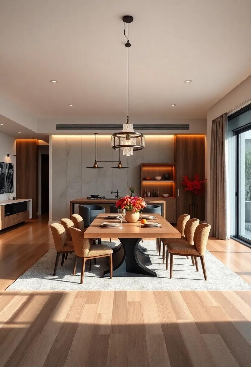 Built-In Buffet or Sideboard: Incorporate stylish storage options for tableware and serveware that keep⁣ the dining area clutter-free