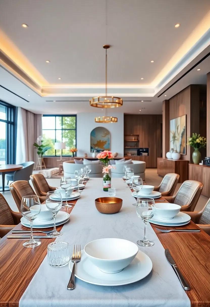 Luxury Tableware: Invest in fine china, crystal glassware, and polished cutlery to elevate the dining experience