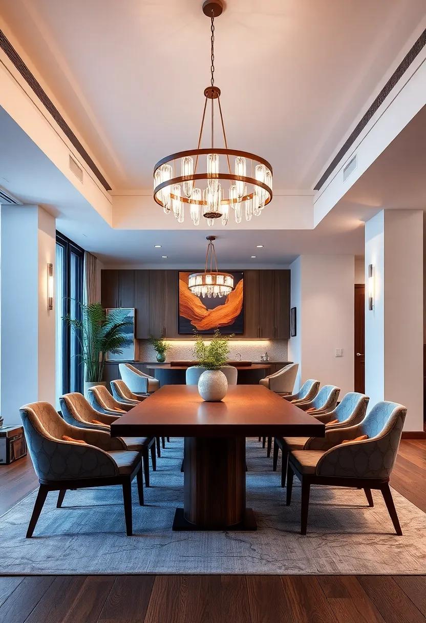 Statement Lighting:⁤ Invest‌ in a stunning chandelier or⁤ pendant lights that attract attention and set the mood for your dining area