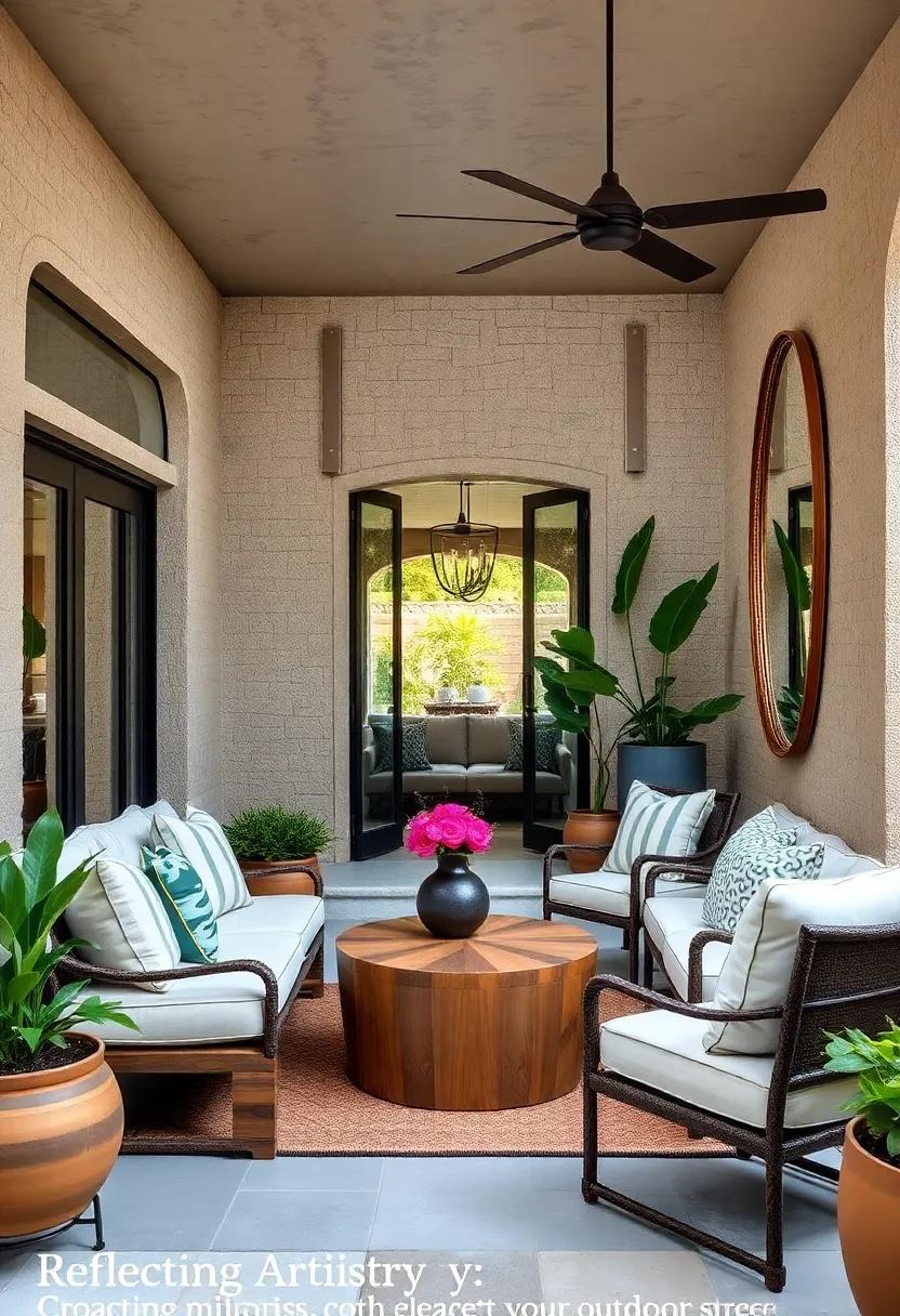 Reflecting Artistry: Choosing artistic Mirrors to Elevate Your Outdoor Space