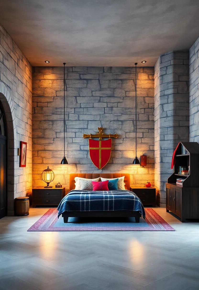 Medieval Fortress:‌ Capture⁣ the imagination with a medieval castle room, complete ​with knight-themed decor,‌ stone wall effects, ‌and regal touches for a knight-in-training