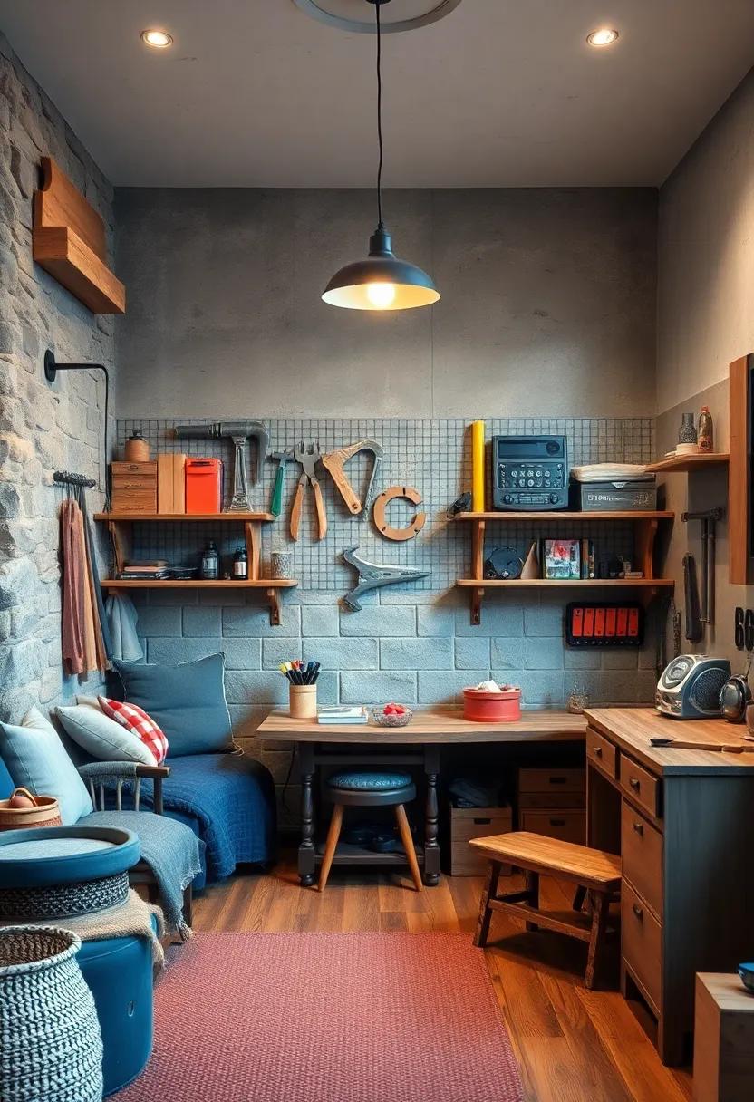 Rustic Workshop: ⁤Channel a workshop atmosphere​ with ​tool-themed decor, wooden furniture, and a creative corner that encourages crafting‌ and building
