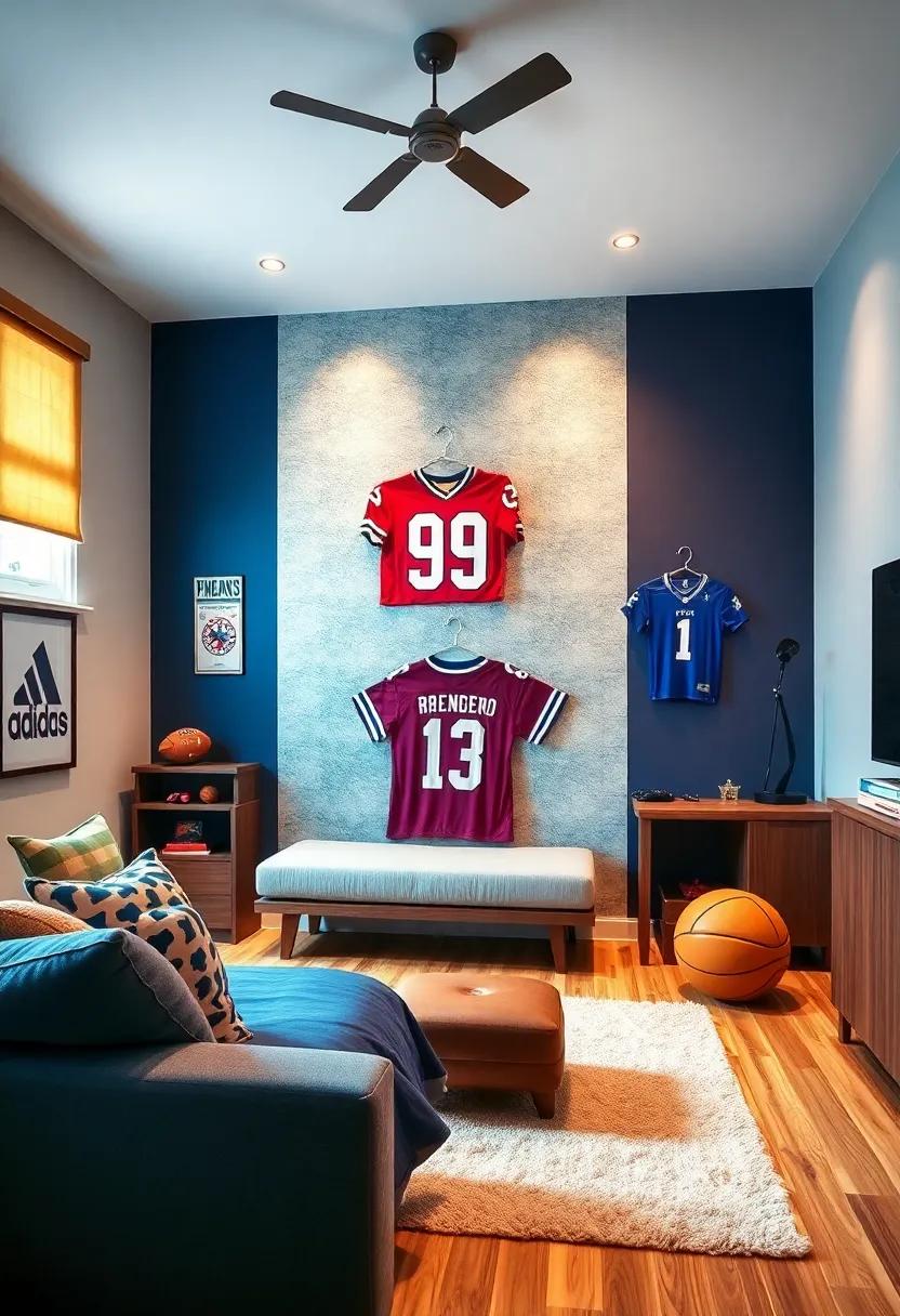 Sports Enthusiast's Dream: Design⁣ a room that champions your child’s favorite team, using jerseys, trophies, and an accent wall painted in team colors as ⁤a backdrop