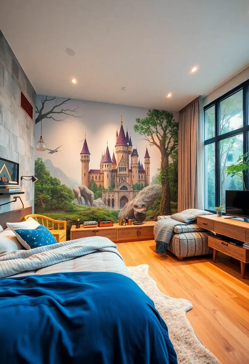 Fantasy Kingdom: Foster imagination with a room that ⁤transports him to a mythical realm,⁢ incorporating castles, dragons, ‌and enchanted forest murals