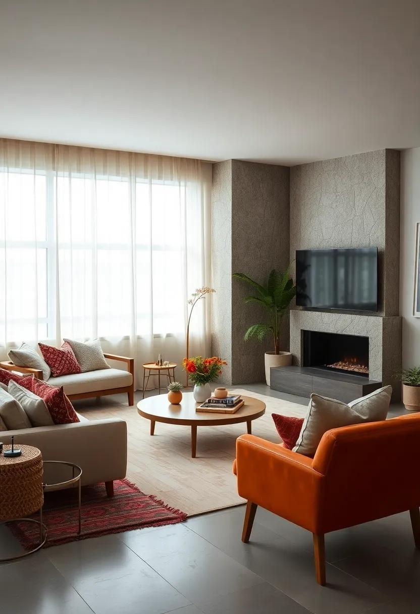 Layer Textiles: Combine varying textures, such as wool, cotton, and linen, to add depth and warmth to your living space