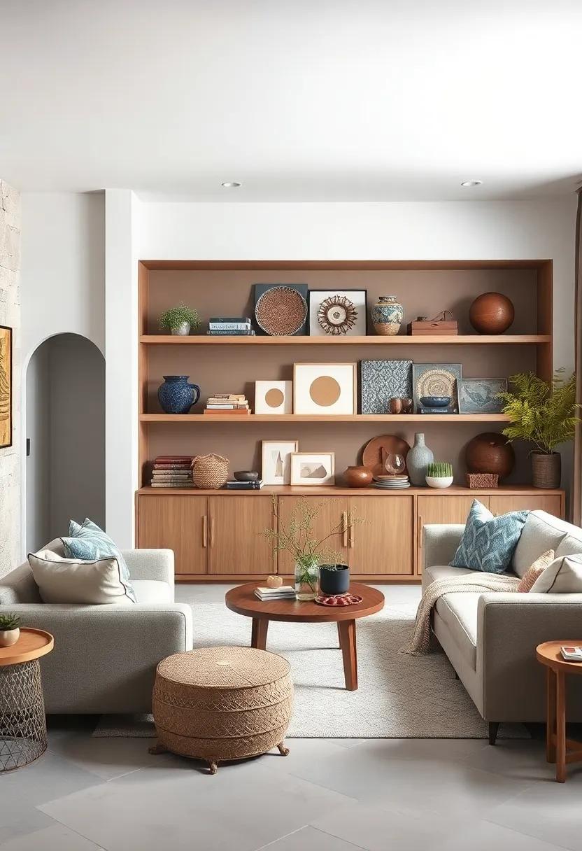 Showcase Your Collection: Use shelves ⁤to display an​ array of textiles ‍or⁤ patterned decorative items⁣ that represent⁤ your ⁣personal style