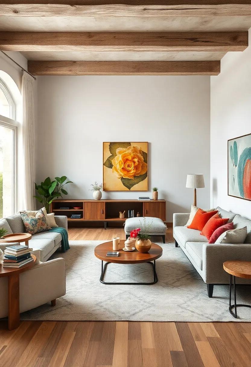 Choose Unique Fabrics: ​Look for textiles with ⁤unexpected prints—like abstract⁤ or ‍floral—to create focal ‌points within your living room