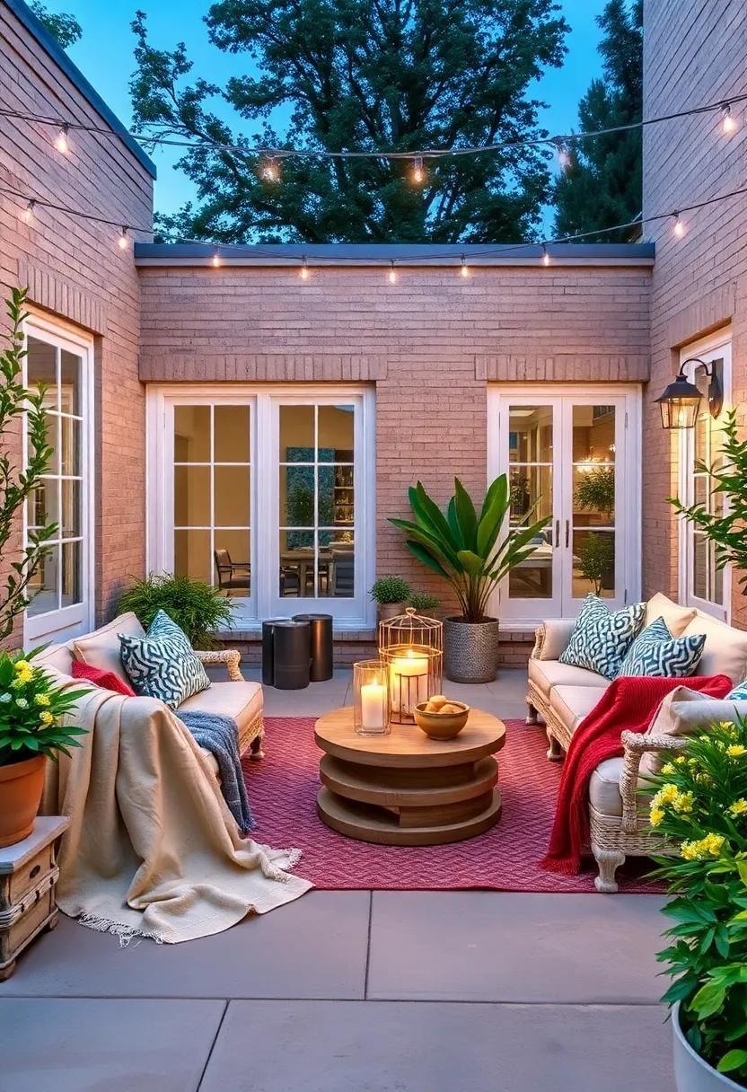 Cozy Blankets: Keep soft throws or outdoor blankets handy for those cooler evenings, adding both comfort and style to your space