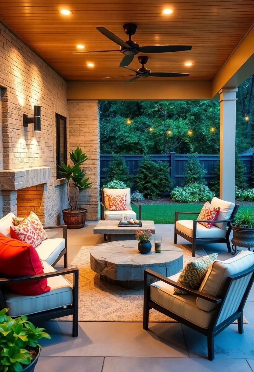 Cozy Firewood storage: Build a stylish wood storage area next to your fire pit for both functionality and aesthetics during gatherings