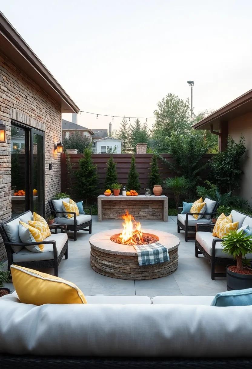 Fire Pit Gatherings: Incorporate a fire pit as a centerpiece, ideal for toasting marshmallows and sharing stories under the stars