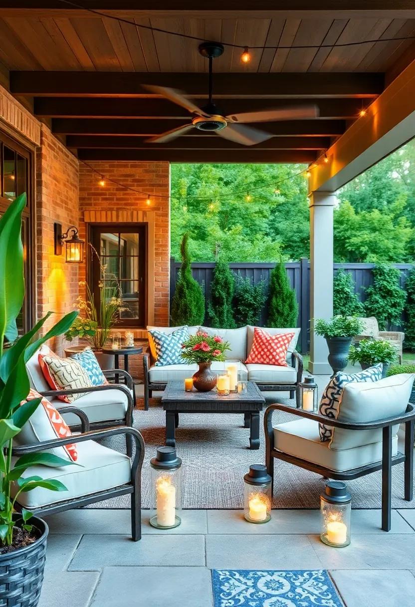 Firefly-inspired Lanterns: Place battery-operated LED firefly lights in jars around your patio for a charming,whimsical touch