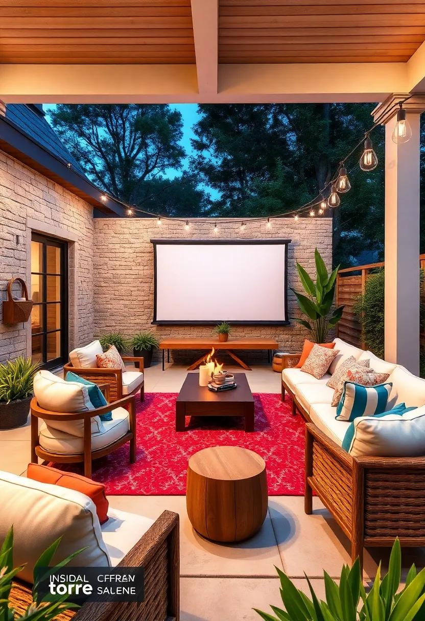 Outdoor Movie Setup: Set up a projector and screen for movie nights under the stars, turning your patio into an entertainment zone