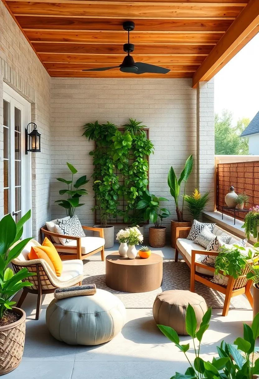 Vertical Gardens: Maximize space by using vertical planters to bring greenery to your patio, adding life without sacrificing square footage