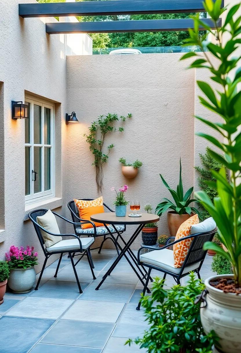 Bistro-Style Seating: Choose a compact bistro table and chairs ⁣to bring an ⁢effortless European vibe to your small outdoor ‍space