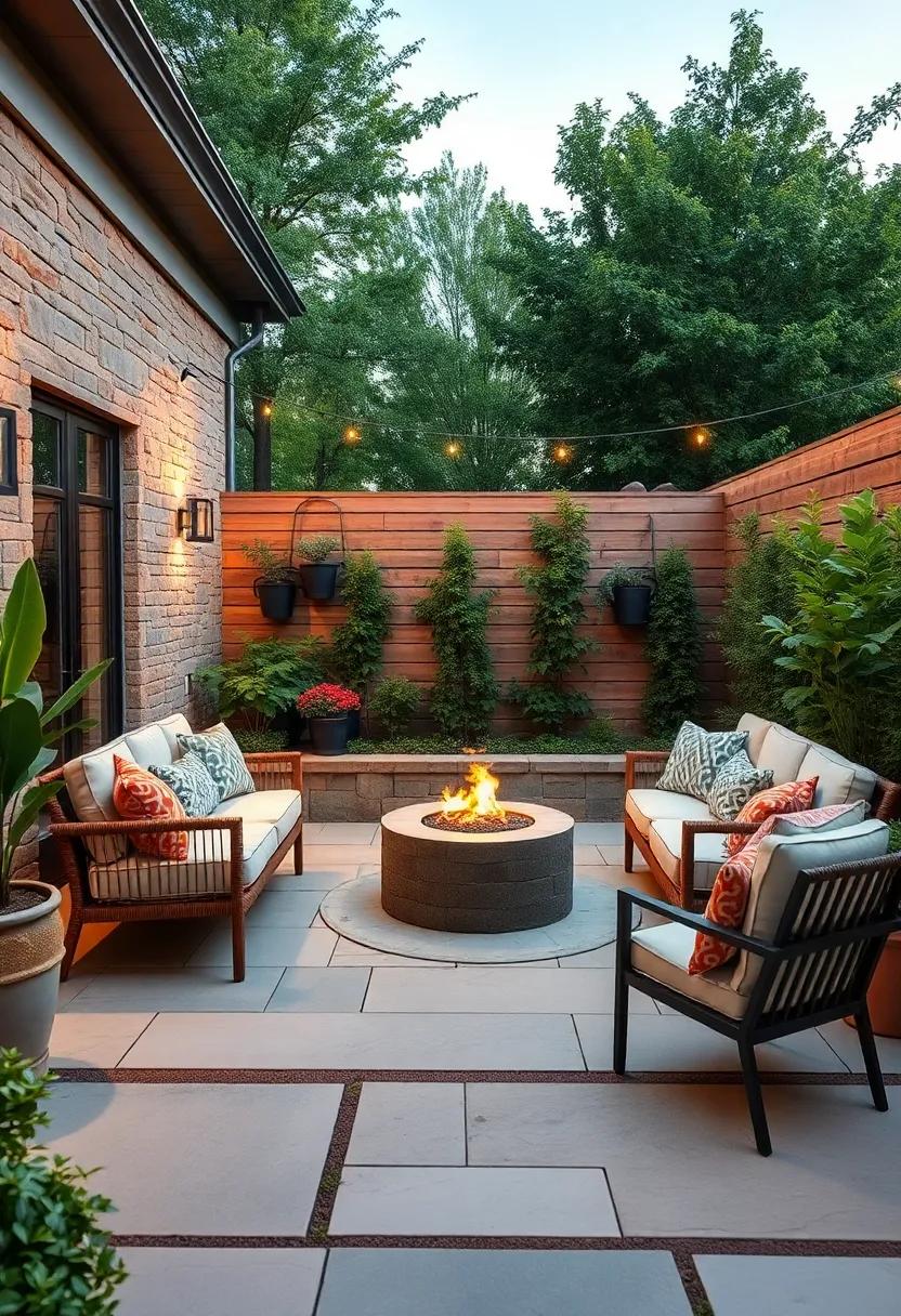 Fire Pit Gatherings: Add a small fire pit surrounded by comfy seating to ⁣create a warm and inviting atmosphere for evening conversations